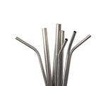 Skinnies (6mm)Bent or Straight Metal Straws Rainbow, Green, Purple, Silver, Blue, Gold, Rose Gold and Black