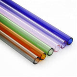 Glam Glass Straw Bent & Straight 4 pack Brush & Bag Clear, White, Green, Grey, Navy, Black, Aqua, Orange, Yellow, Pink