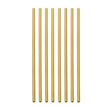 100 Pack Gold Stainless Steel Straw Bent or Straight (Wholesale)