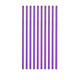 100 Pack Purple Stainless Steel Straw Bent or Straight (Wholesale)