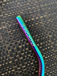 Rainbow Stainless Steel Straws Bent or Straight