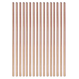 100 Pack Dark Rose Gold Stainless Steel Straw Bent or Straight (Wholesale)